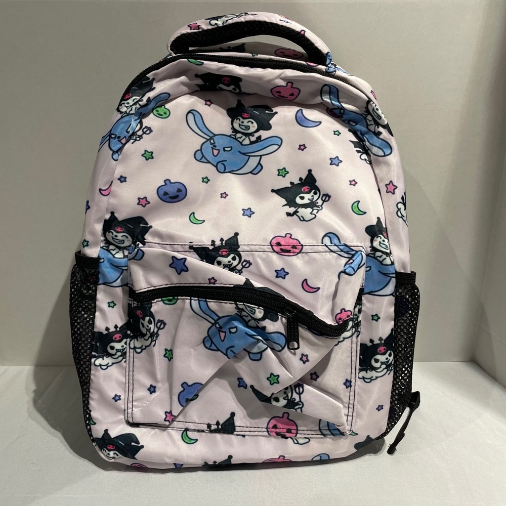 Sanrio Kuromi Baku Halloween Backpack Pink Kids School Bag 16 inch
